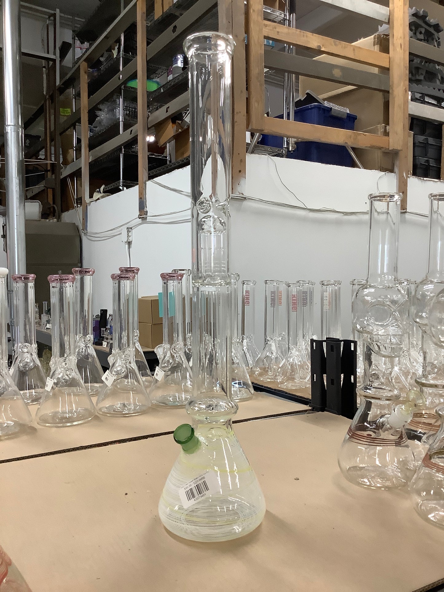 23” Wrap n Rake Straight Beaker W/ 8 Tree Perc and Ice Catcher