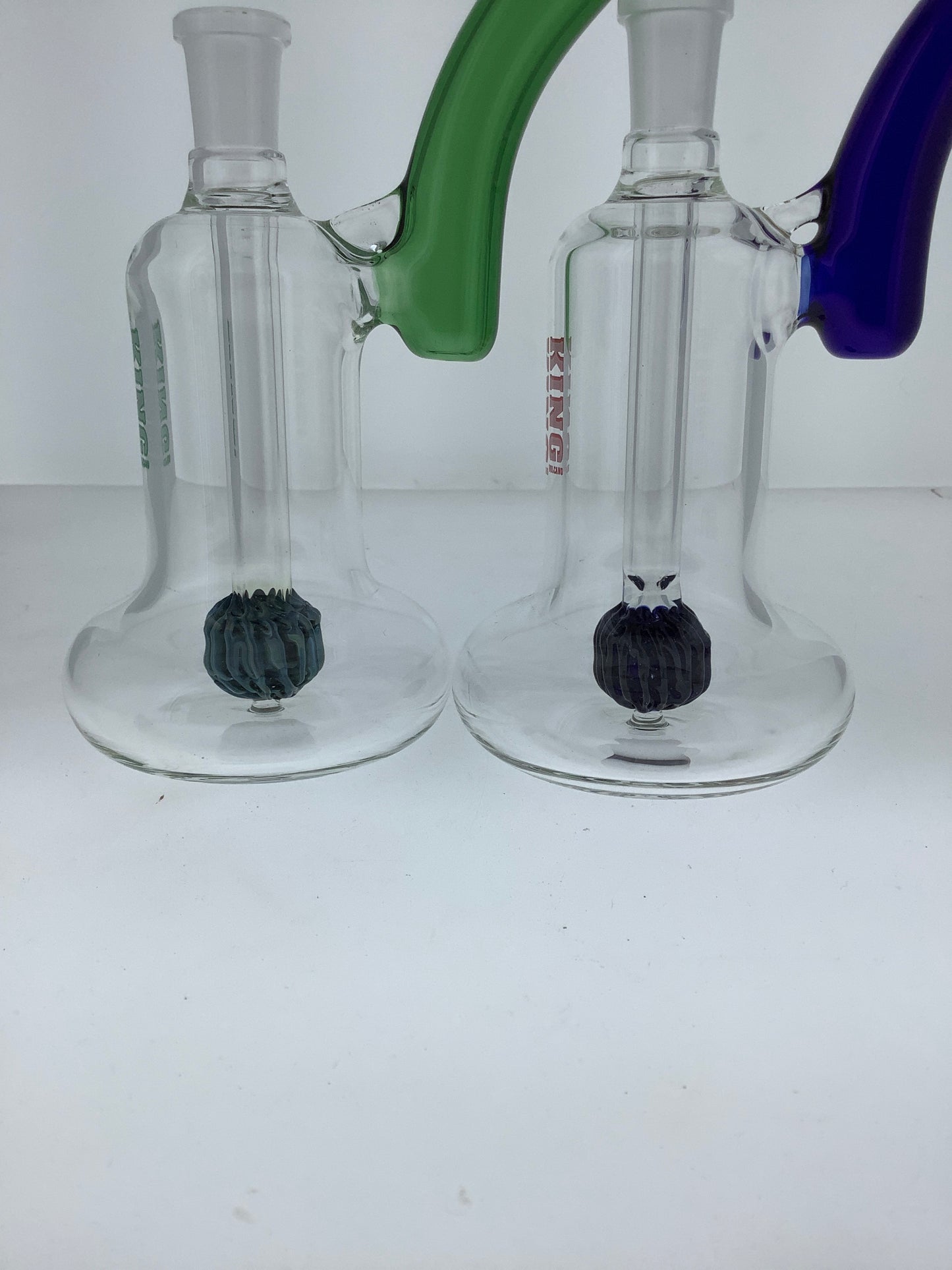 King Volcano Rig with Color Mouthpiece and Brain Looking Perc