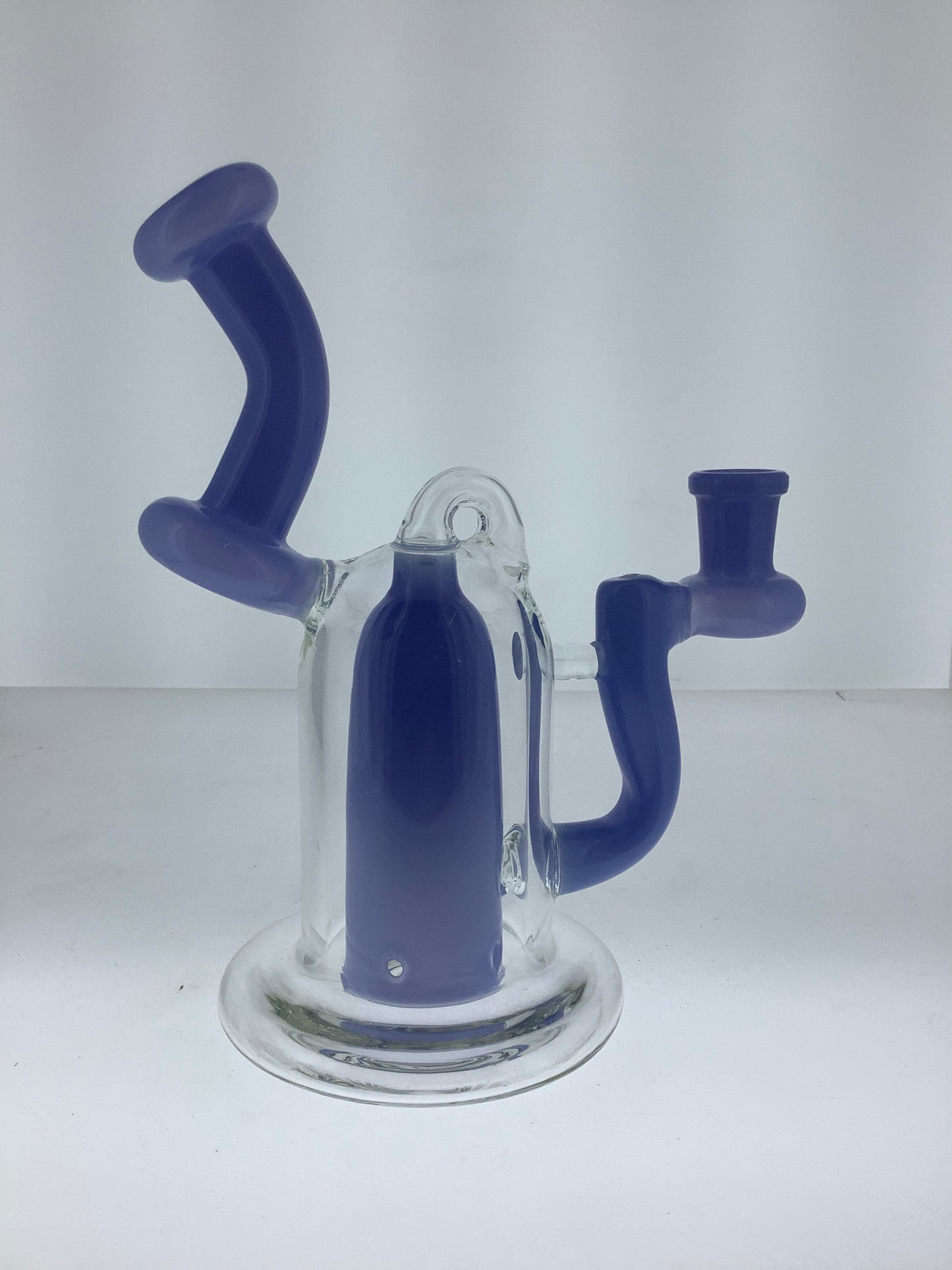 6" Mini Recycler Rig w/ Color Accents