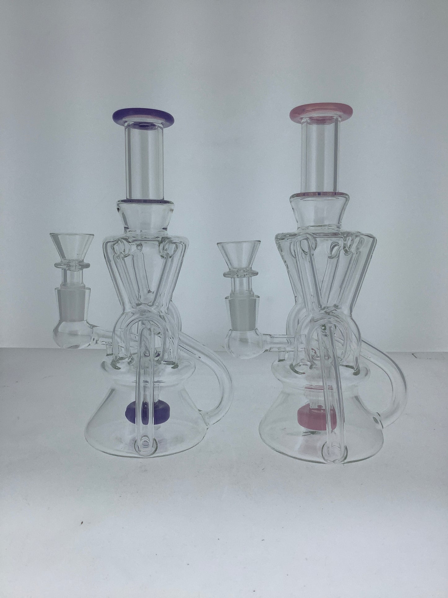 8" Double Uptake Recycler w/ Showerhead Perc & Pass Through