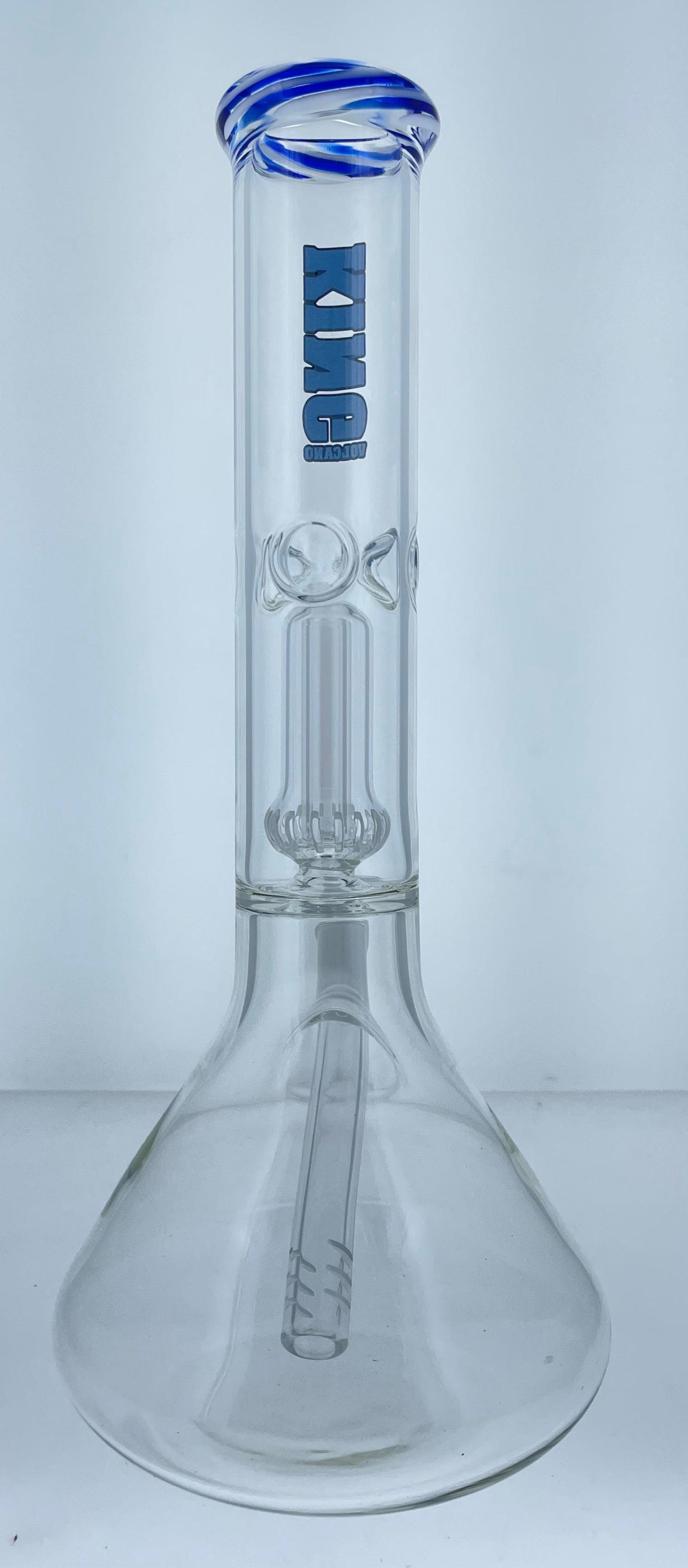King Volcano 12" Straight Tube w/ Color & Showerhead Perc