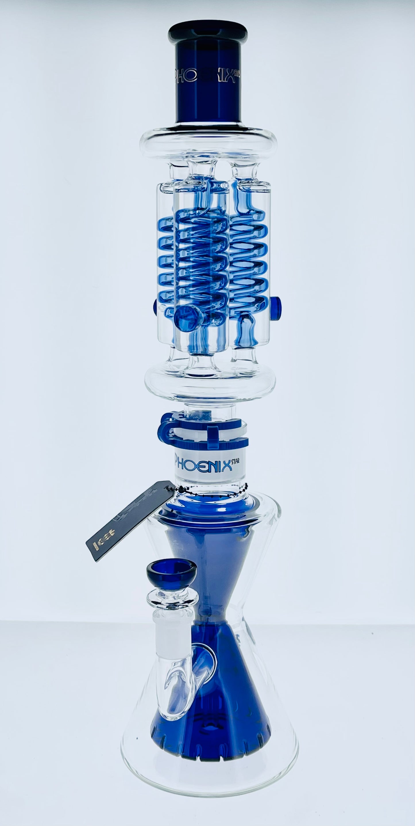 Phoenix Star 18" Triple Glycerin Beaker w/ Hourglass Perc