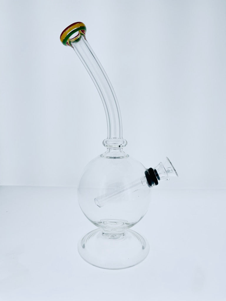 Bent Neck Bubble Water Pipe Assorted Colors 9.5"