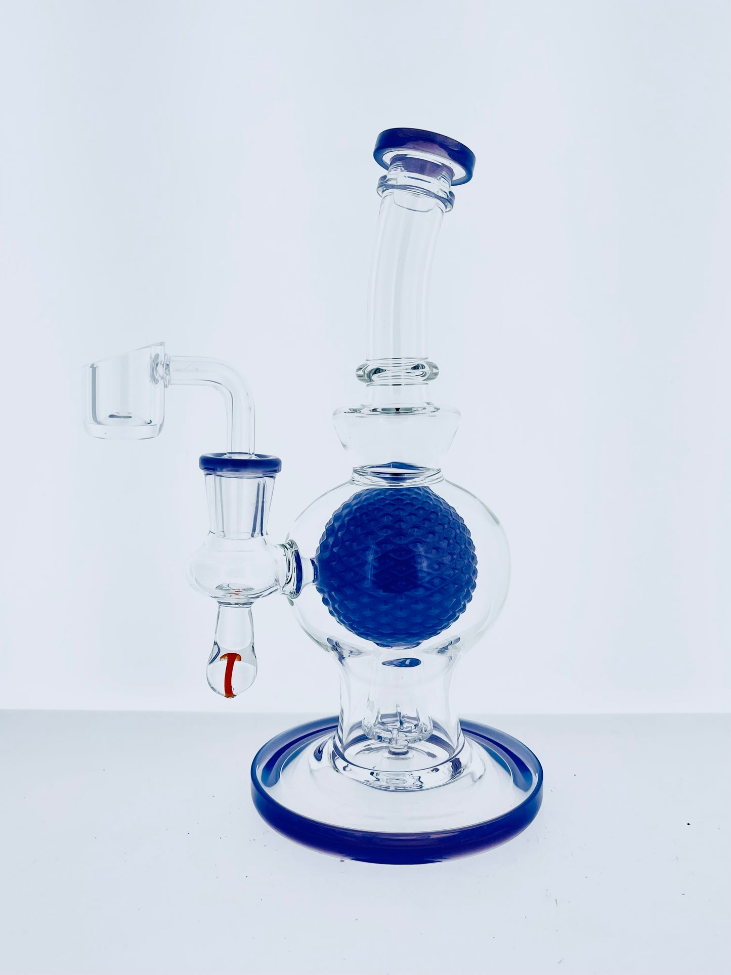 8" Rig w/ Color Suspended Ball & Showerhead Perc