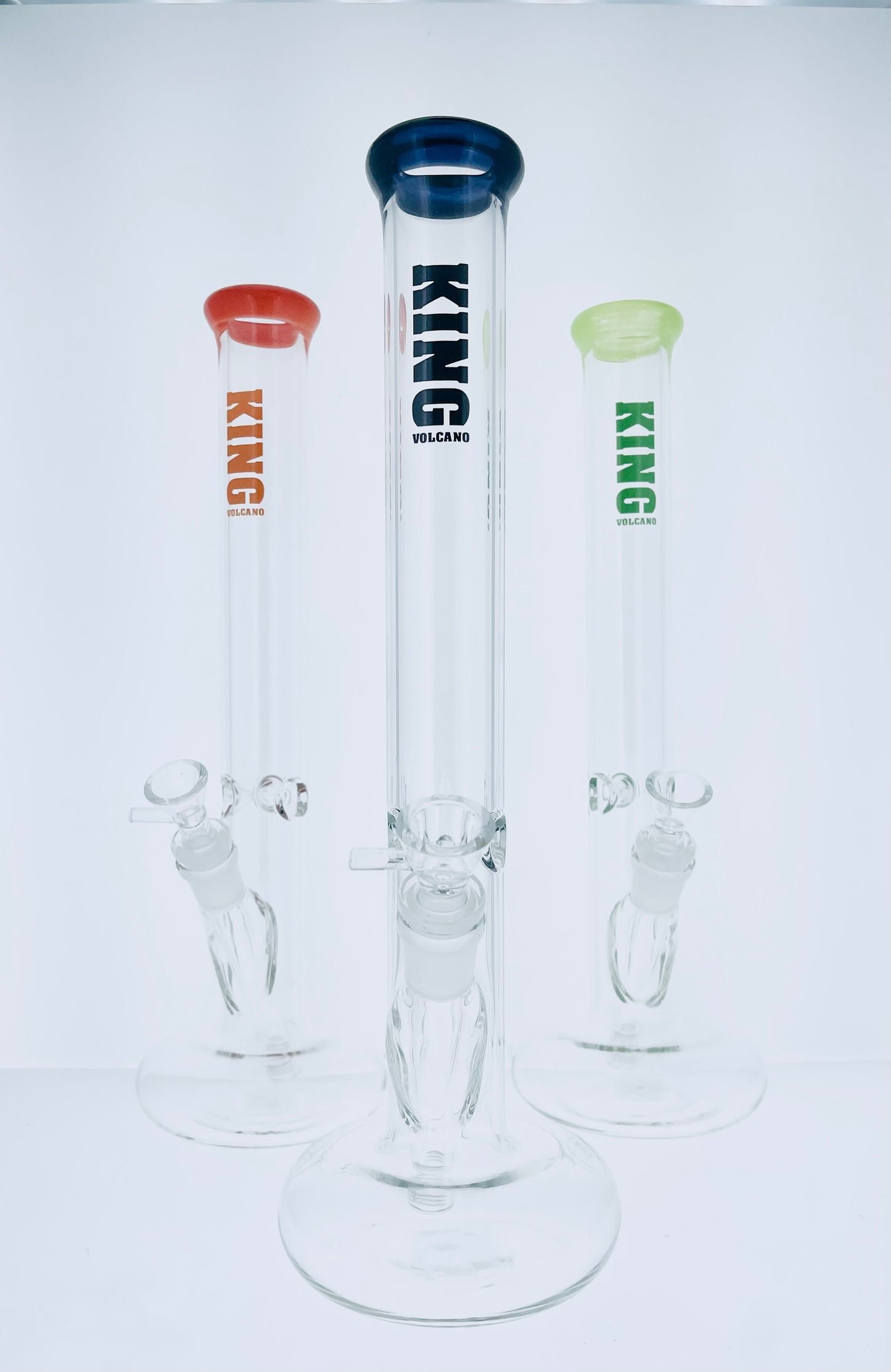 King Volcano 14" Donut Beaker w/ Color Lip & Ice Catch