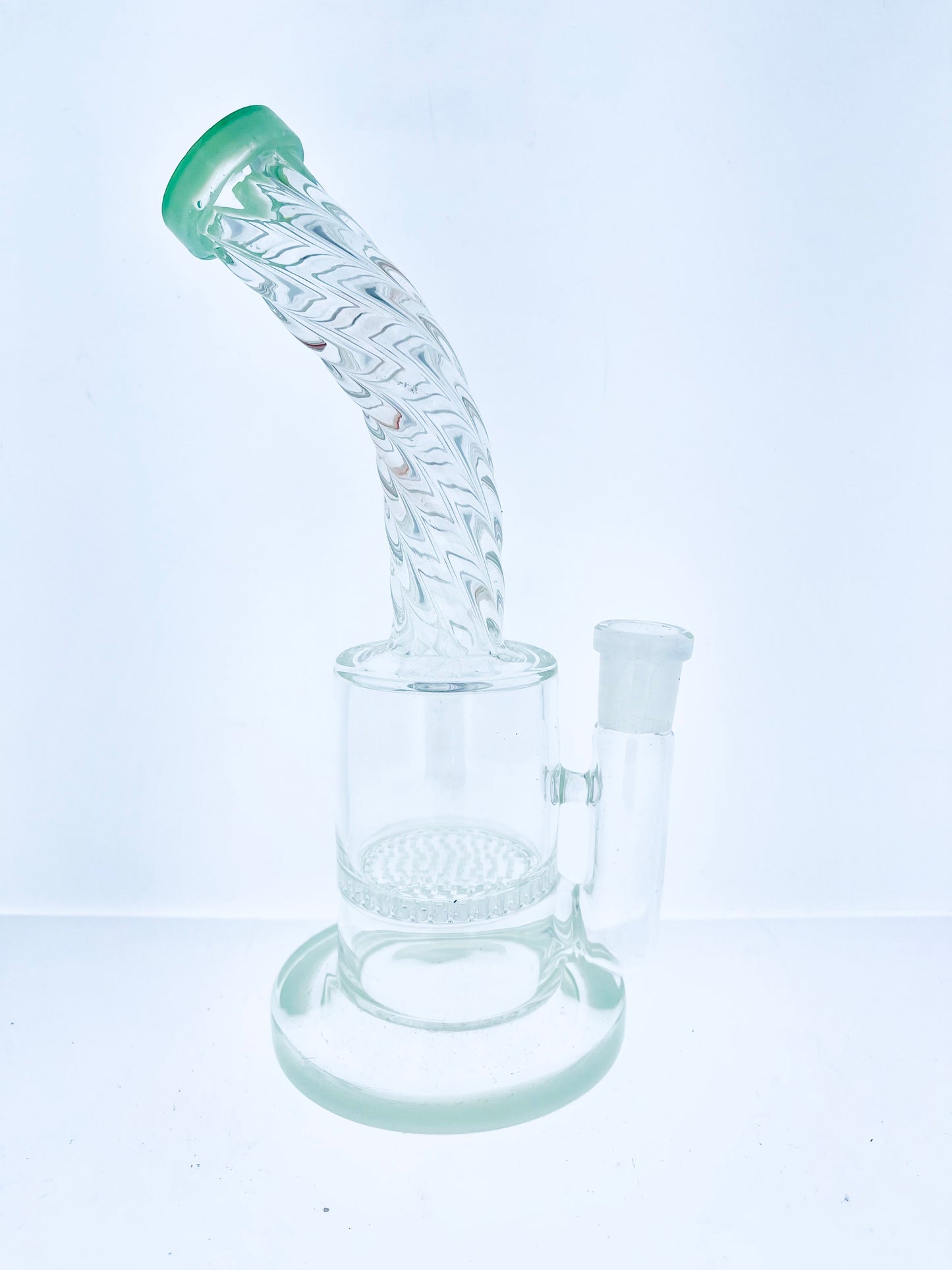 Twisted Bent Neck Rig w/ Honeycomb Perc 8"