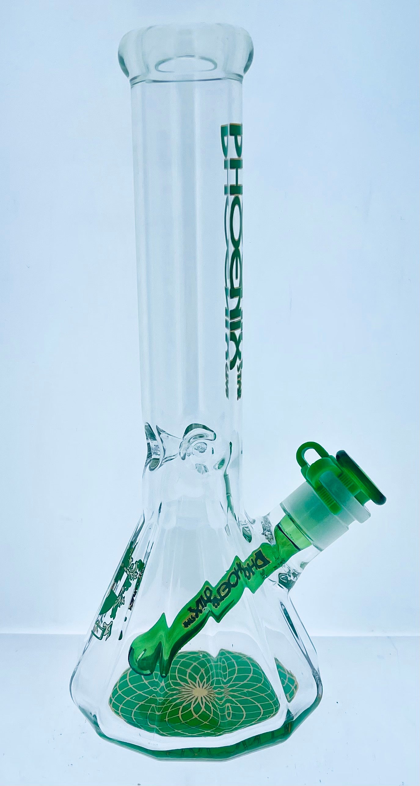 Phoenix 10"Diamond Base Beaker w/ Color