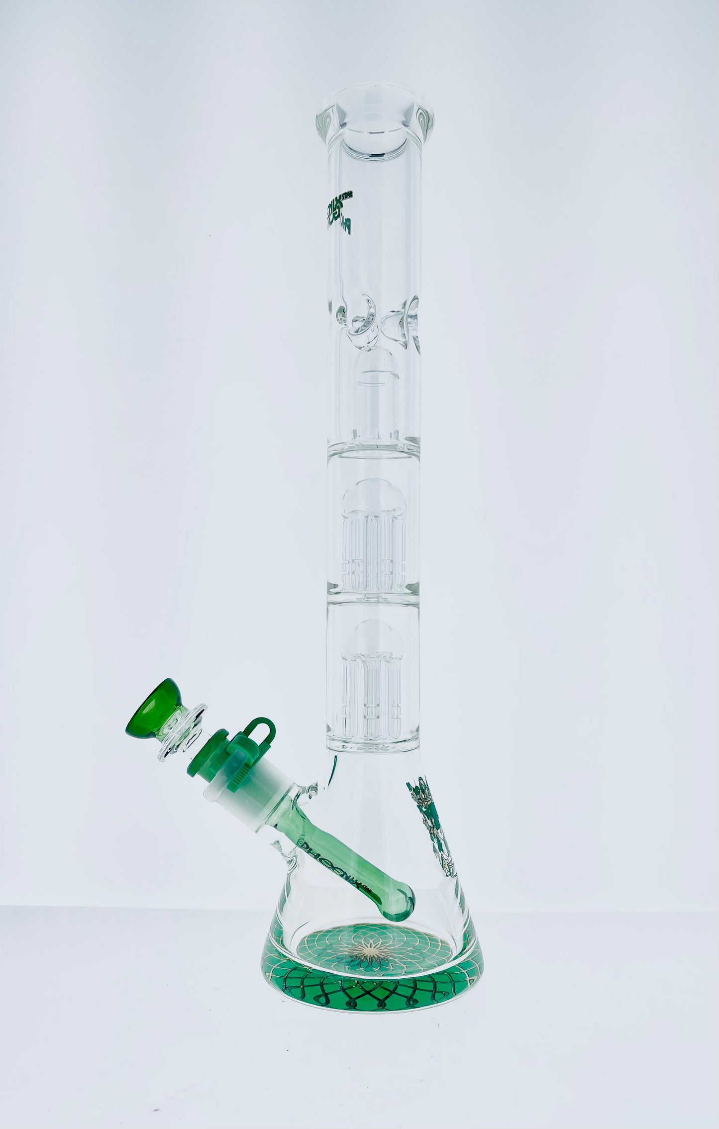 Phoenix 13" Beaker w/ Tree Arm Perc & Splash Guard