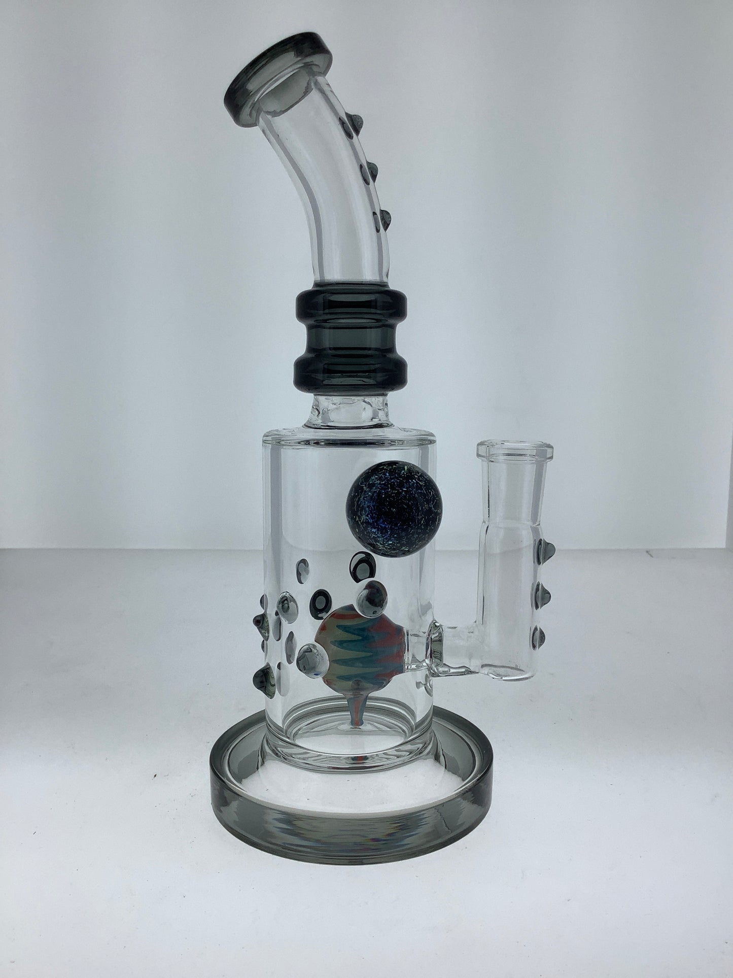 8" Bent Neck Rig w/ Dicro Marble & Wig Wag