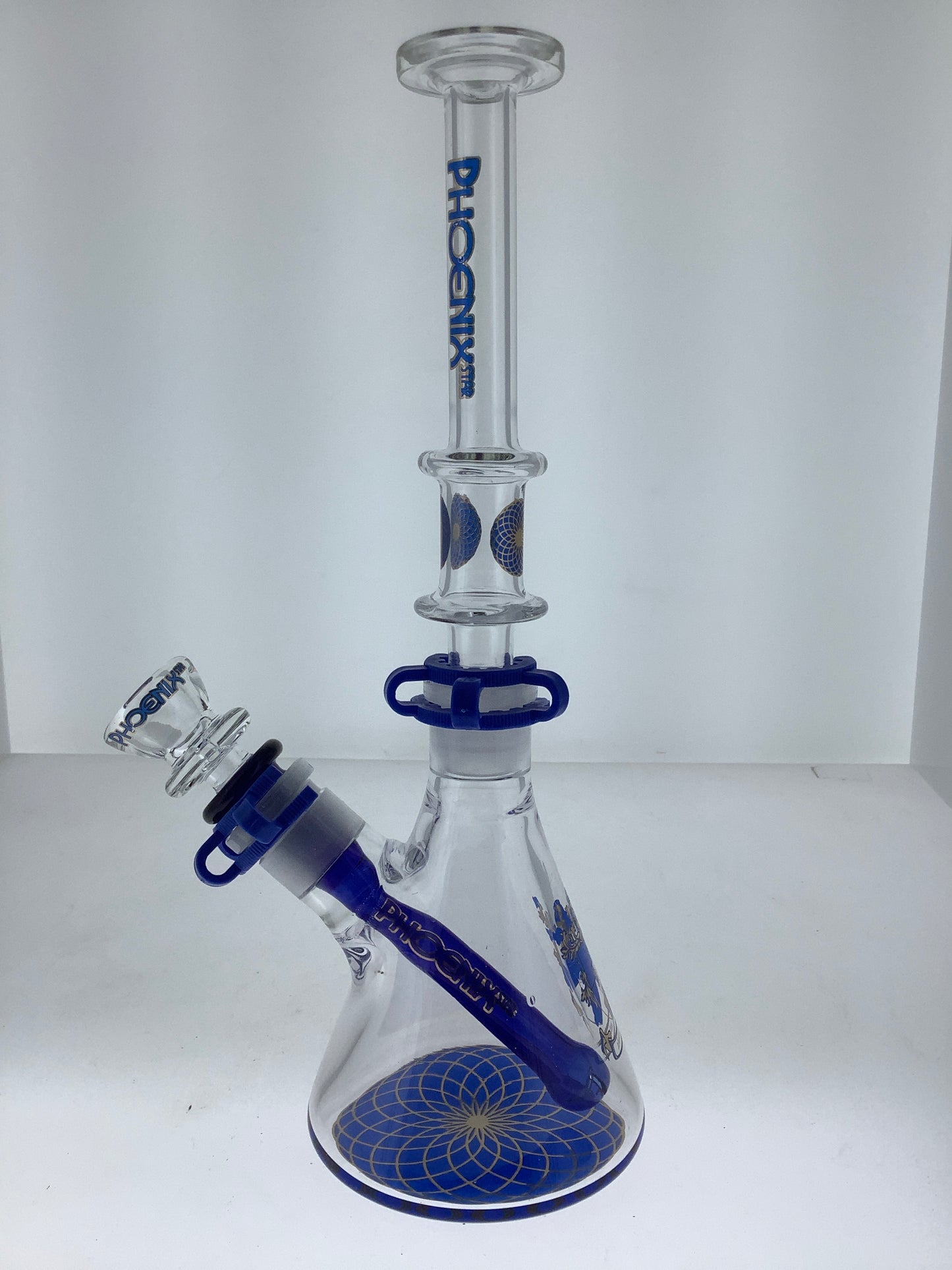 10" Phoenix Beaker w/ Skinny Neck & Color