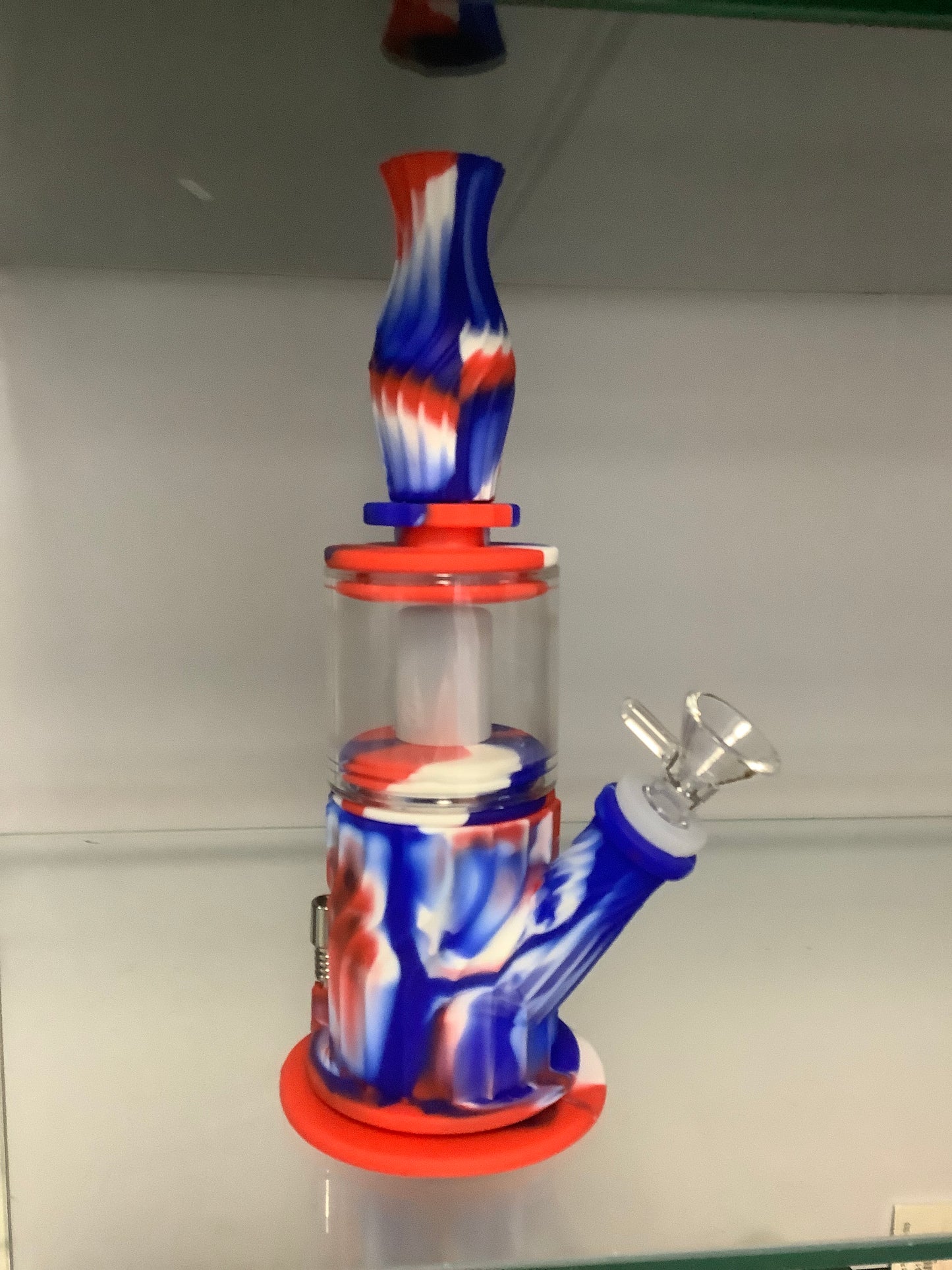 Silicone Rig/Nectar Collector w/ Glass Body