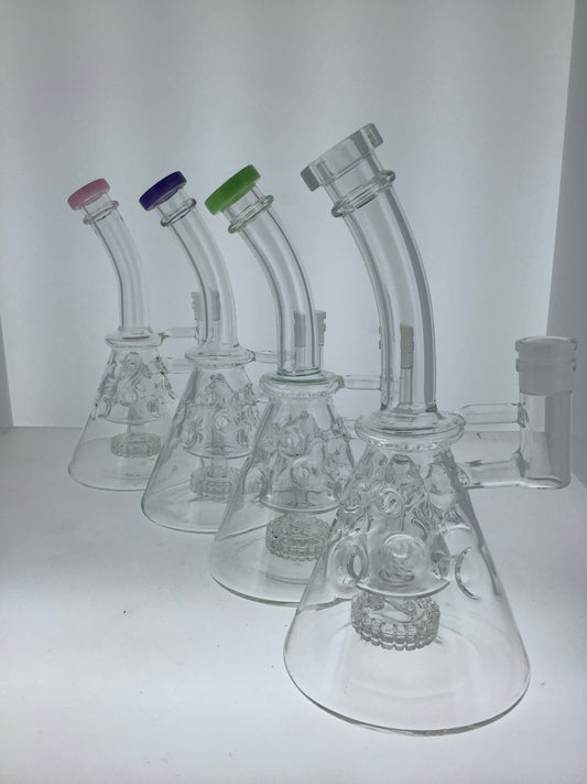 8" Pyramid Fab Rig w/ Showerhead Perc
