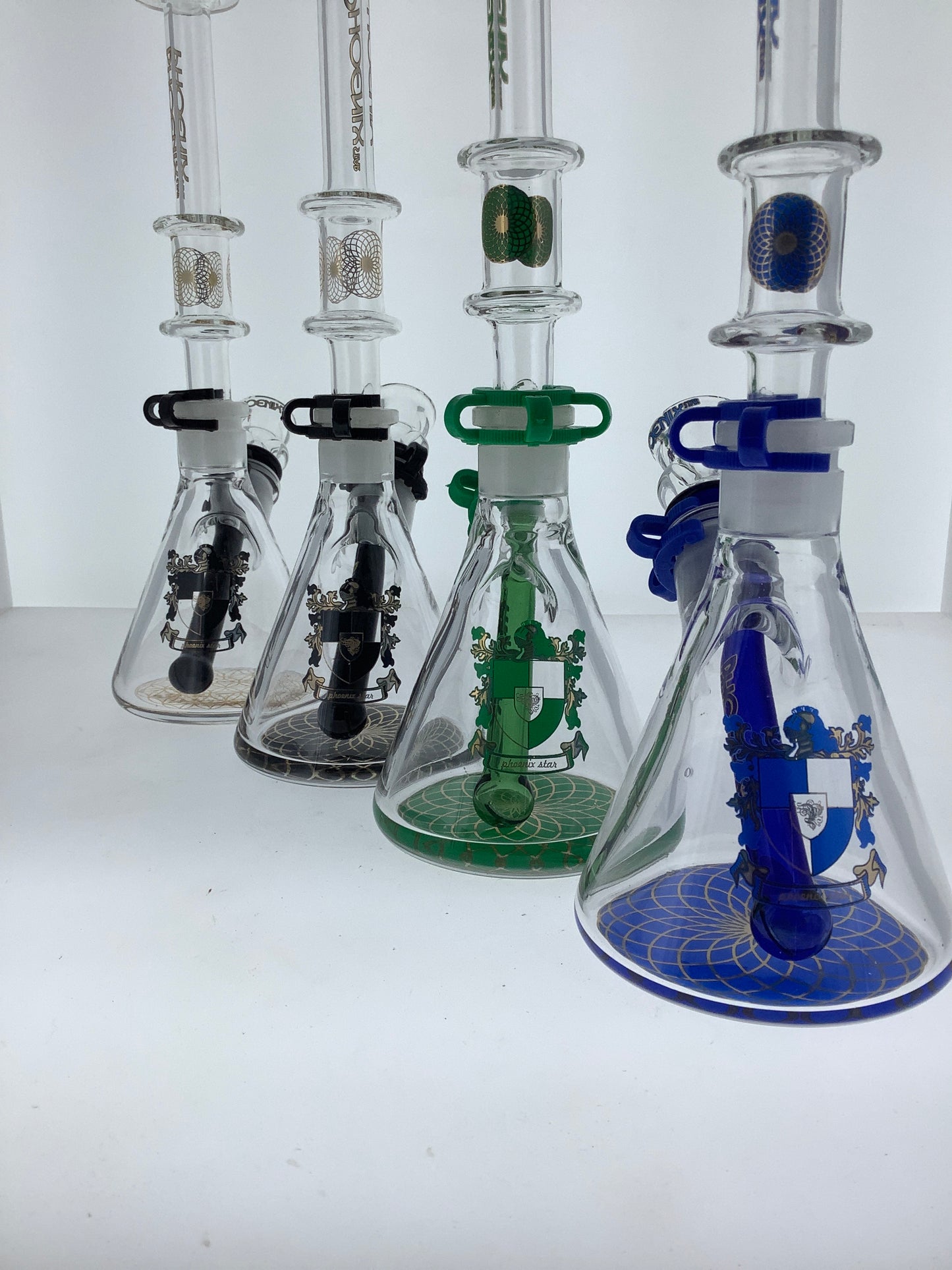 10" Phoenix Beaker w/ Skinny Neck & Color