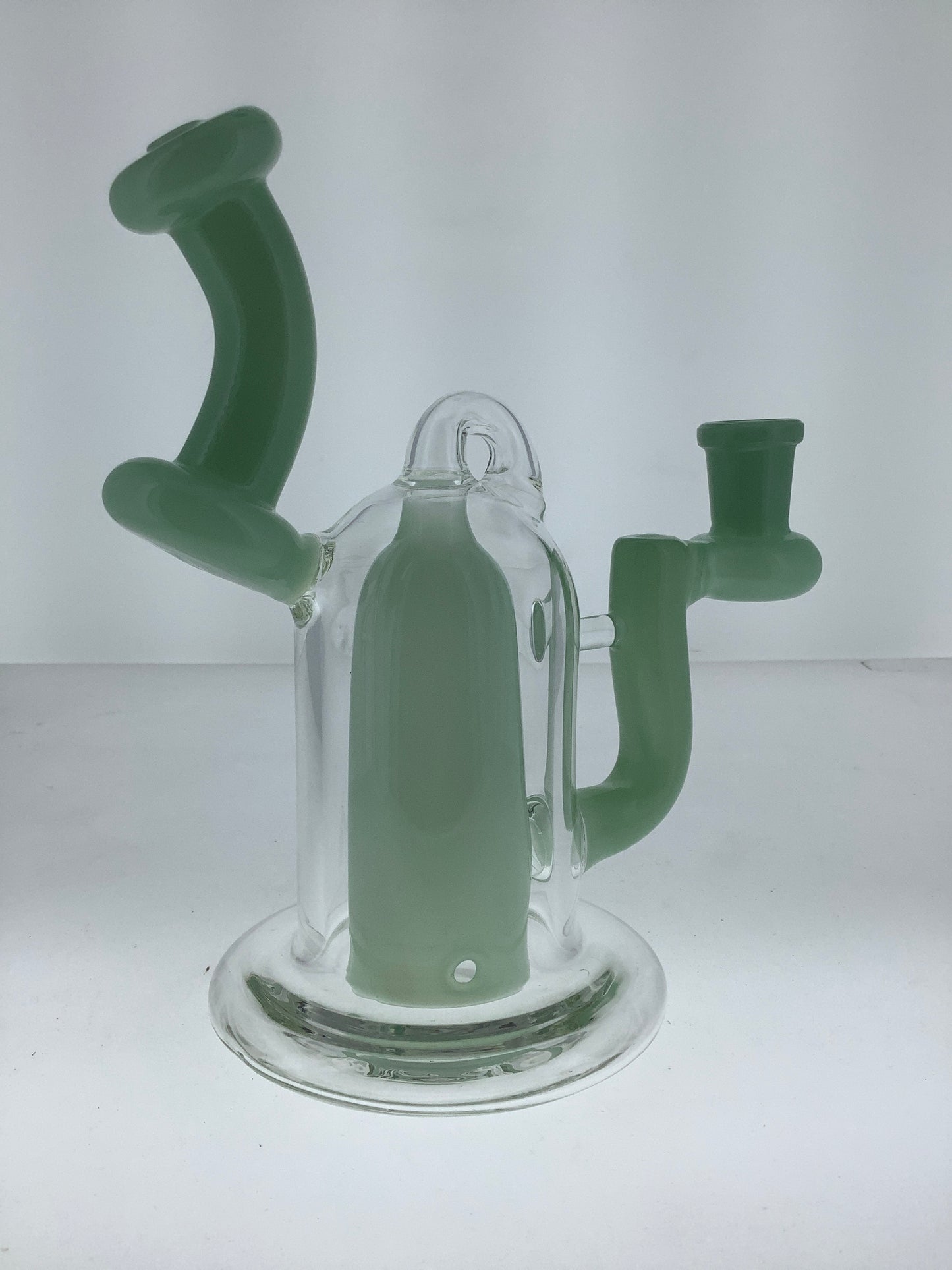 6" Mini Recycler Rig w/ Color Accents