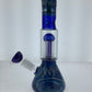 11" Silver Fumed Beaker w/ Tree Arm Perc