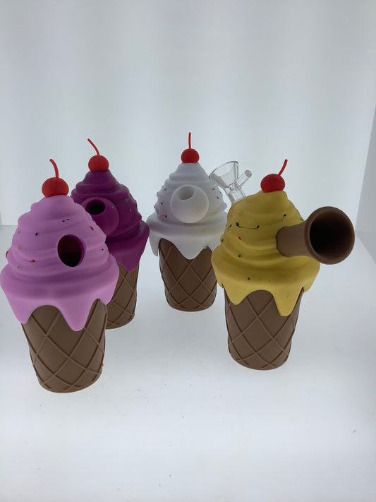 Silicone ice cream Hand Pipe
