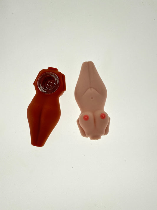 Naked Girl Silicone Hand Pipe