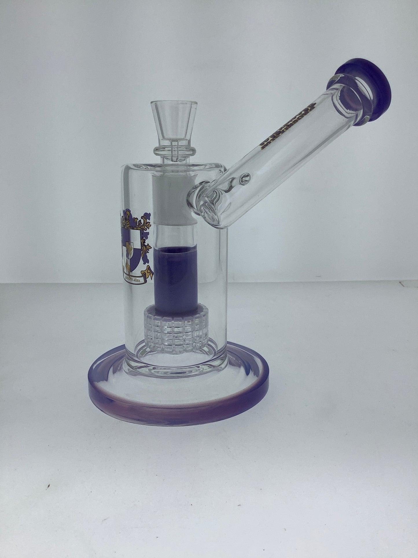 Phoenix 8" Side Neck Bubbler w/ Matrix Perc & Color Accents