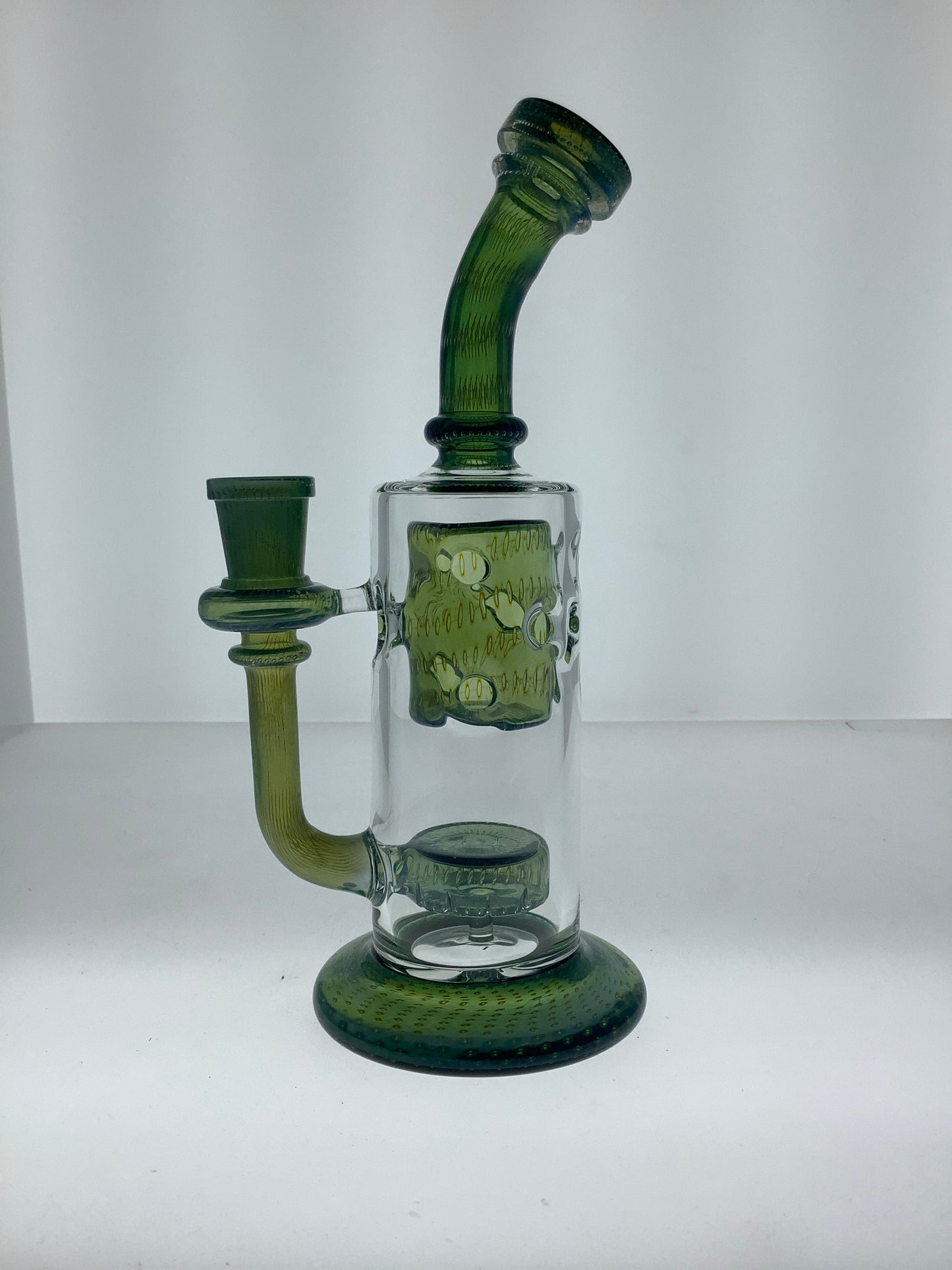 9" Color Bubble Trap Rig w/ Showerhead Perc