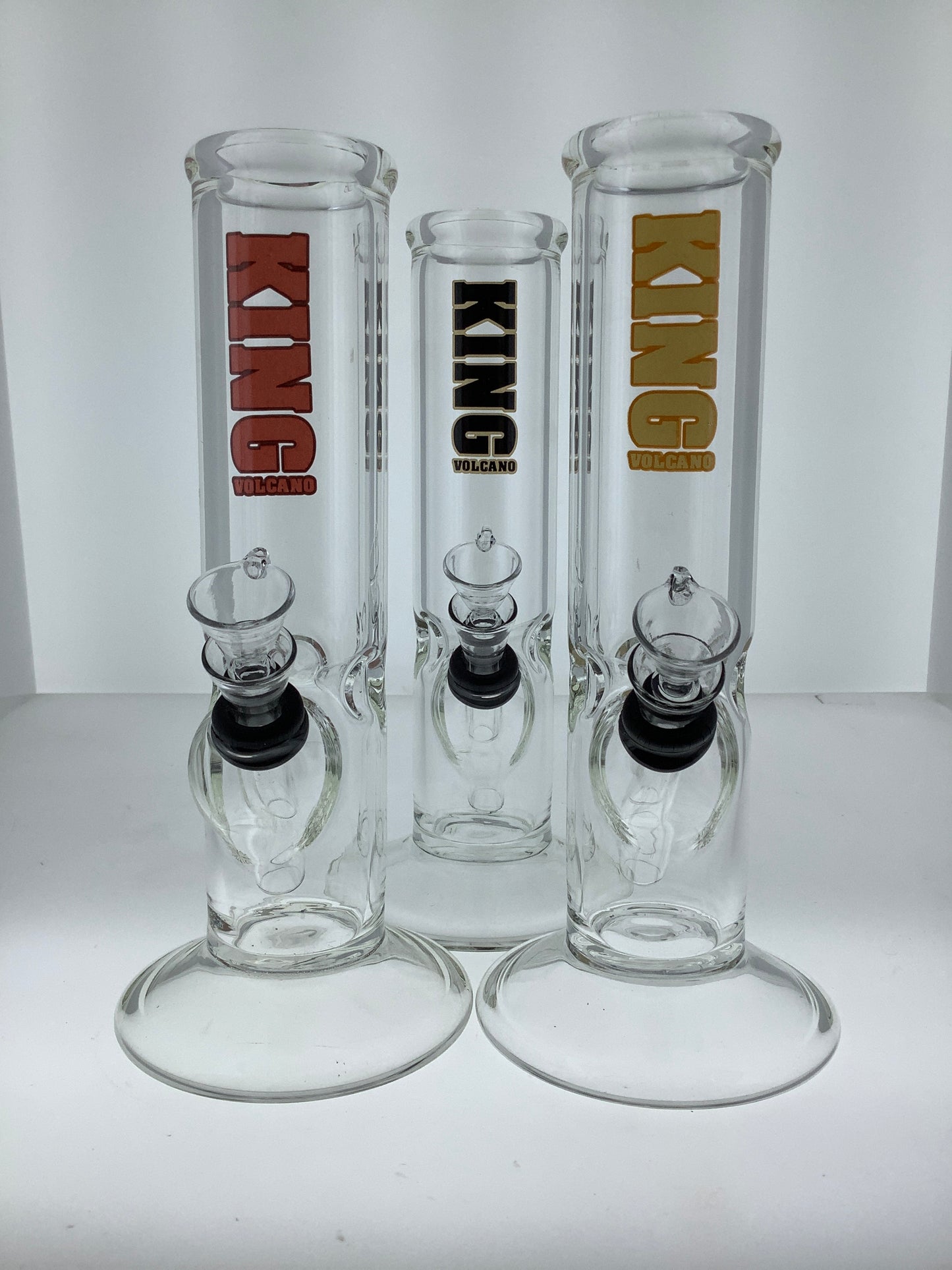 King Volcano 9mm Ice Catcher Tube Water Pipe Assorted Colors 8.5"
