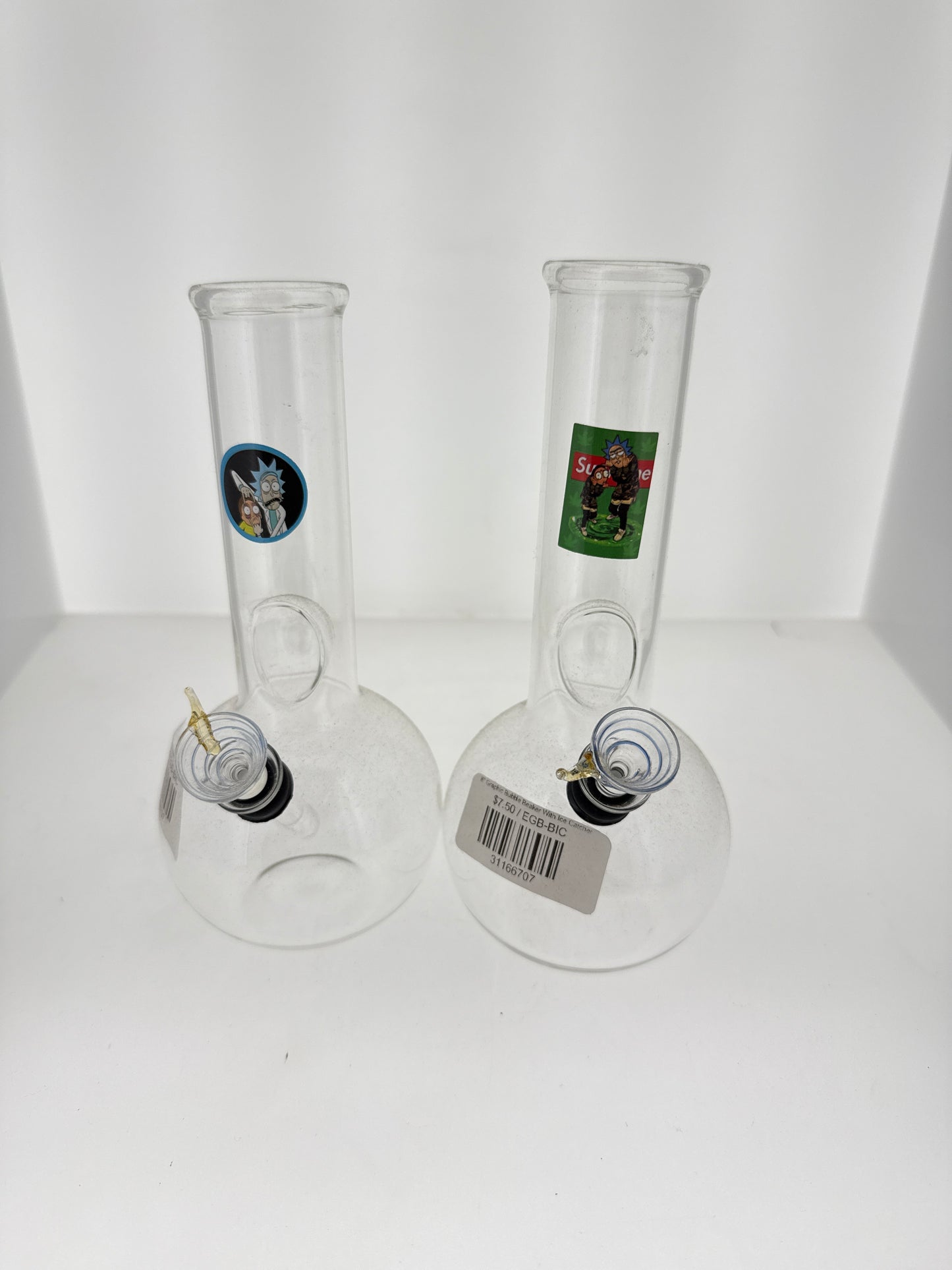 9mm Graphic Neck Kink Bubble Beaker