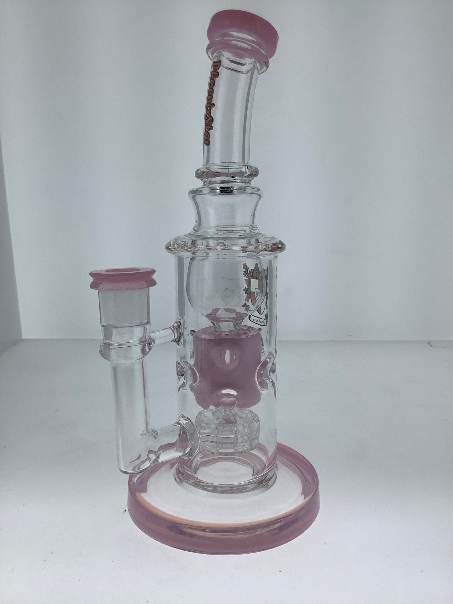 10" Phoenix Bent Neck Rig w/ Straight Fab & Matrix Perc w/ logo
