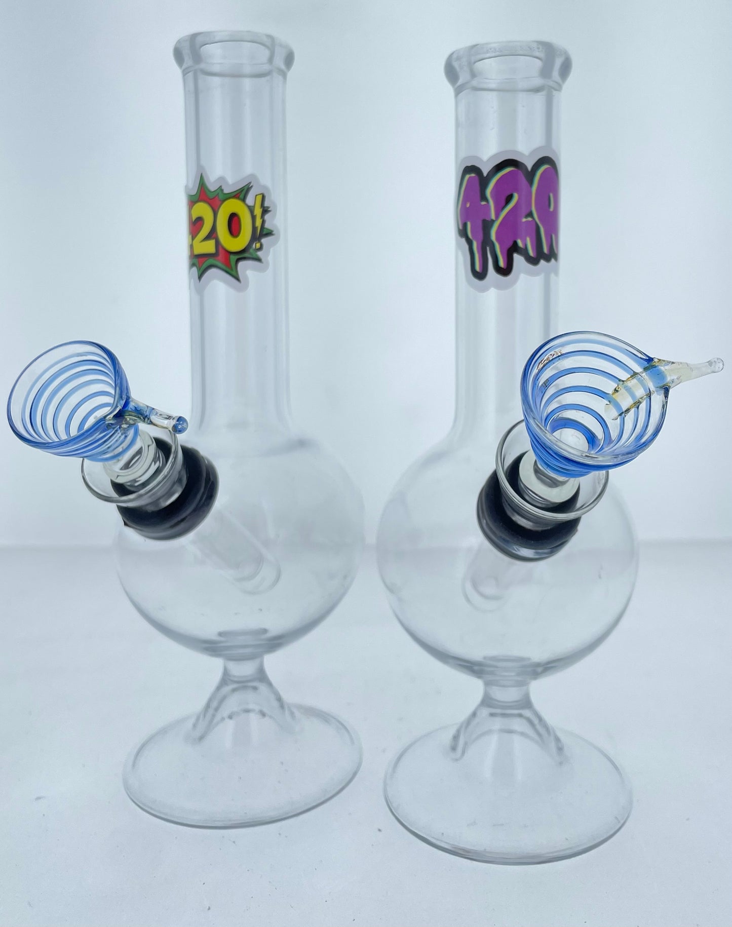 7" Graphic Bubble Beaker on Pedestal