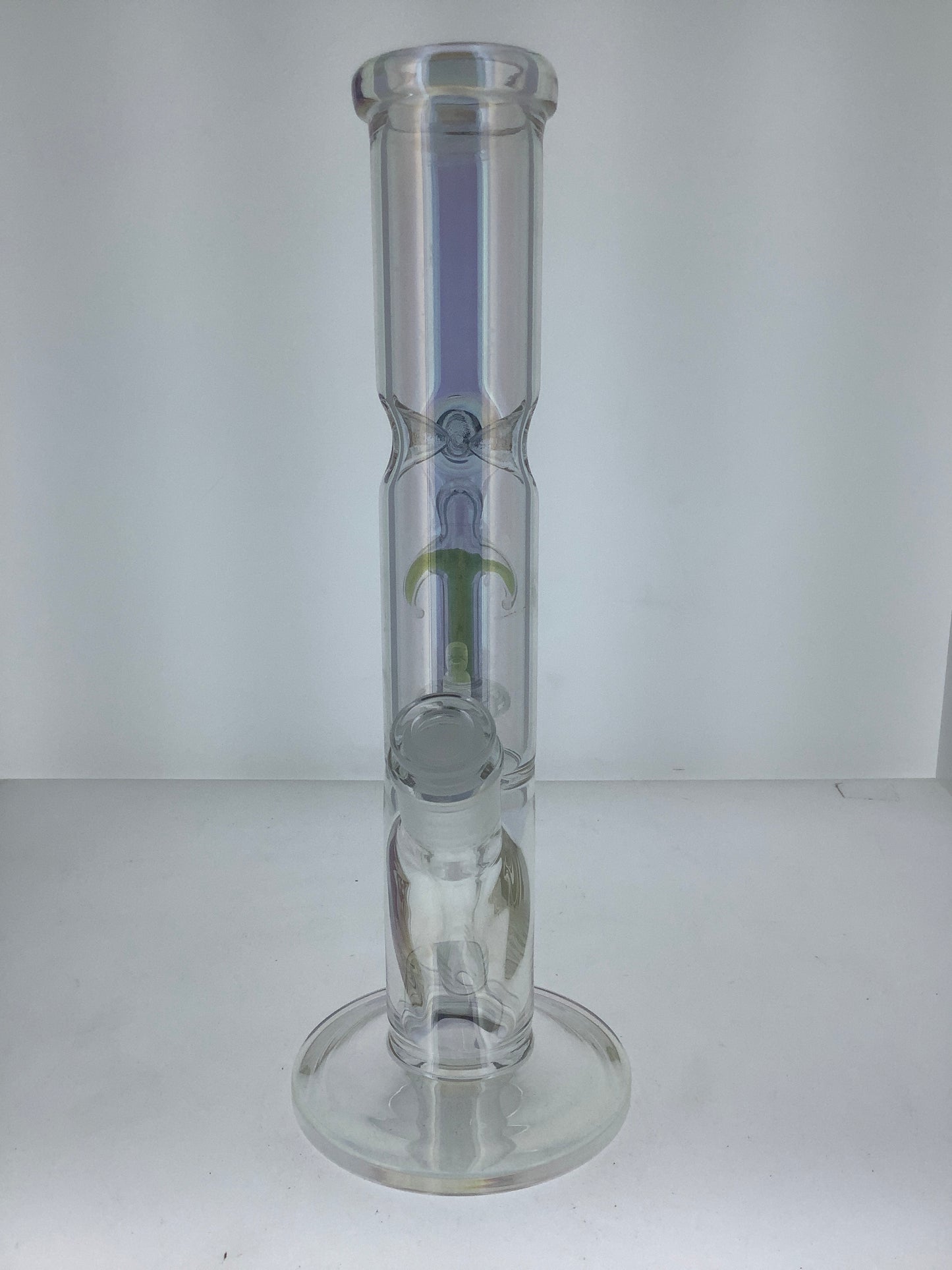 12"Holographic Straight Tube w/ UV Showerhead Perc