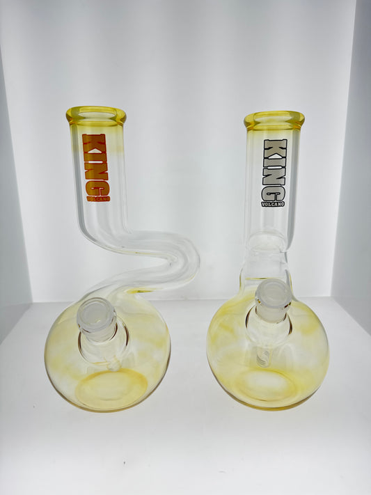 King Volcano Fumed Single Kink Bubble Bottom