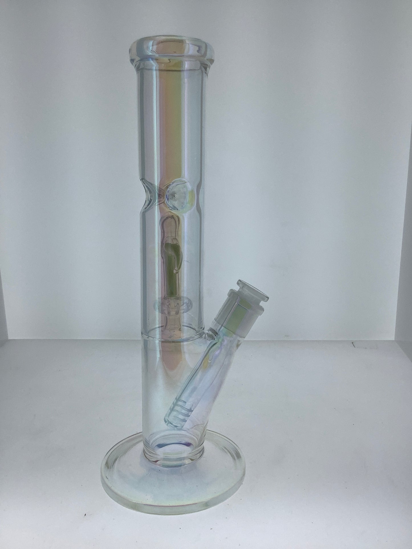 12"Holographic Straight Tube w/ UV Showerhead Perc