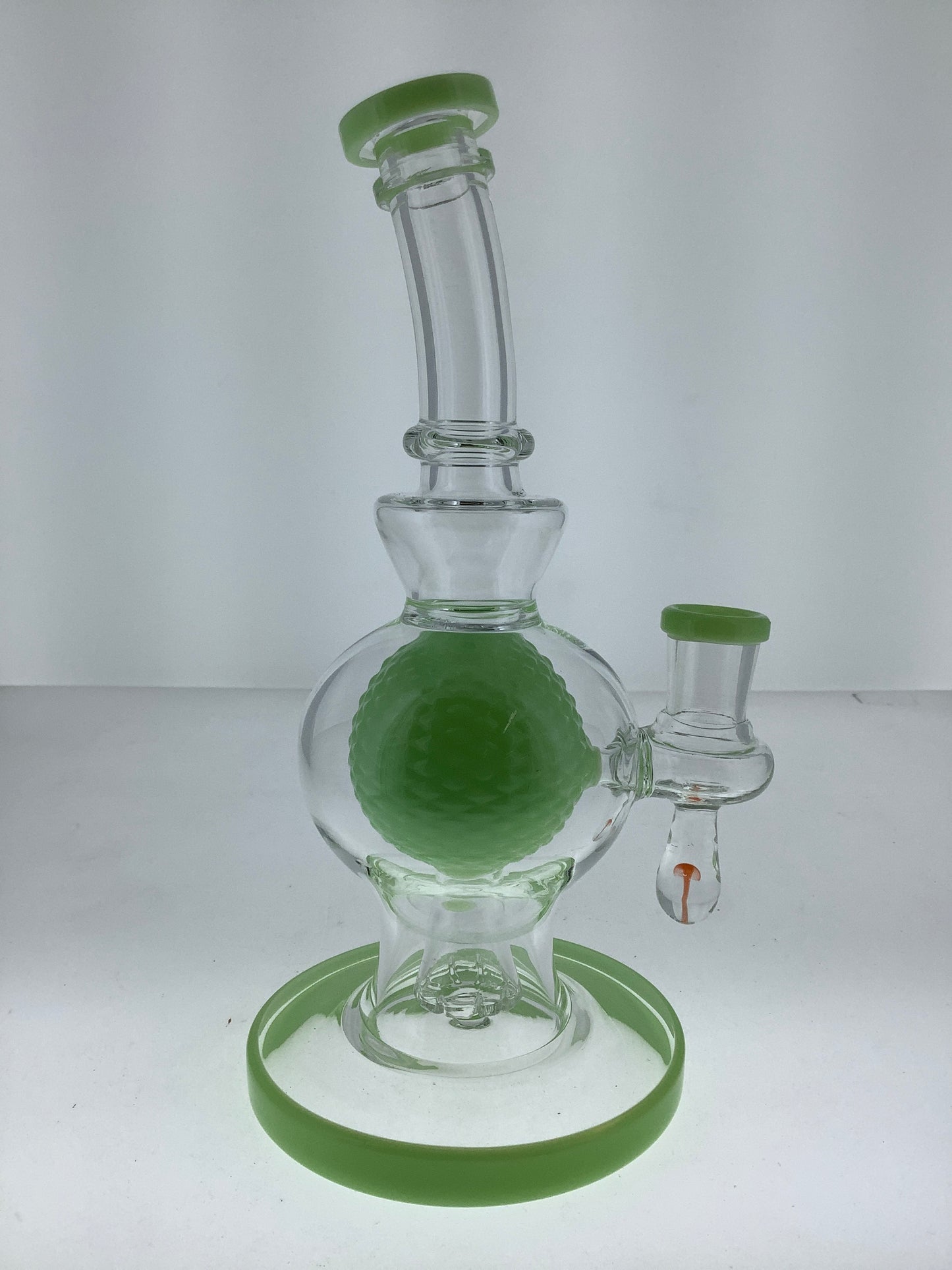 8" Rig w/ Color Suspended Ball & Showerhead Perc