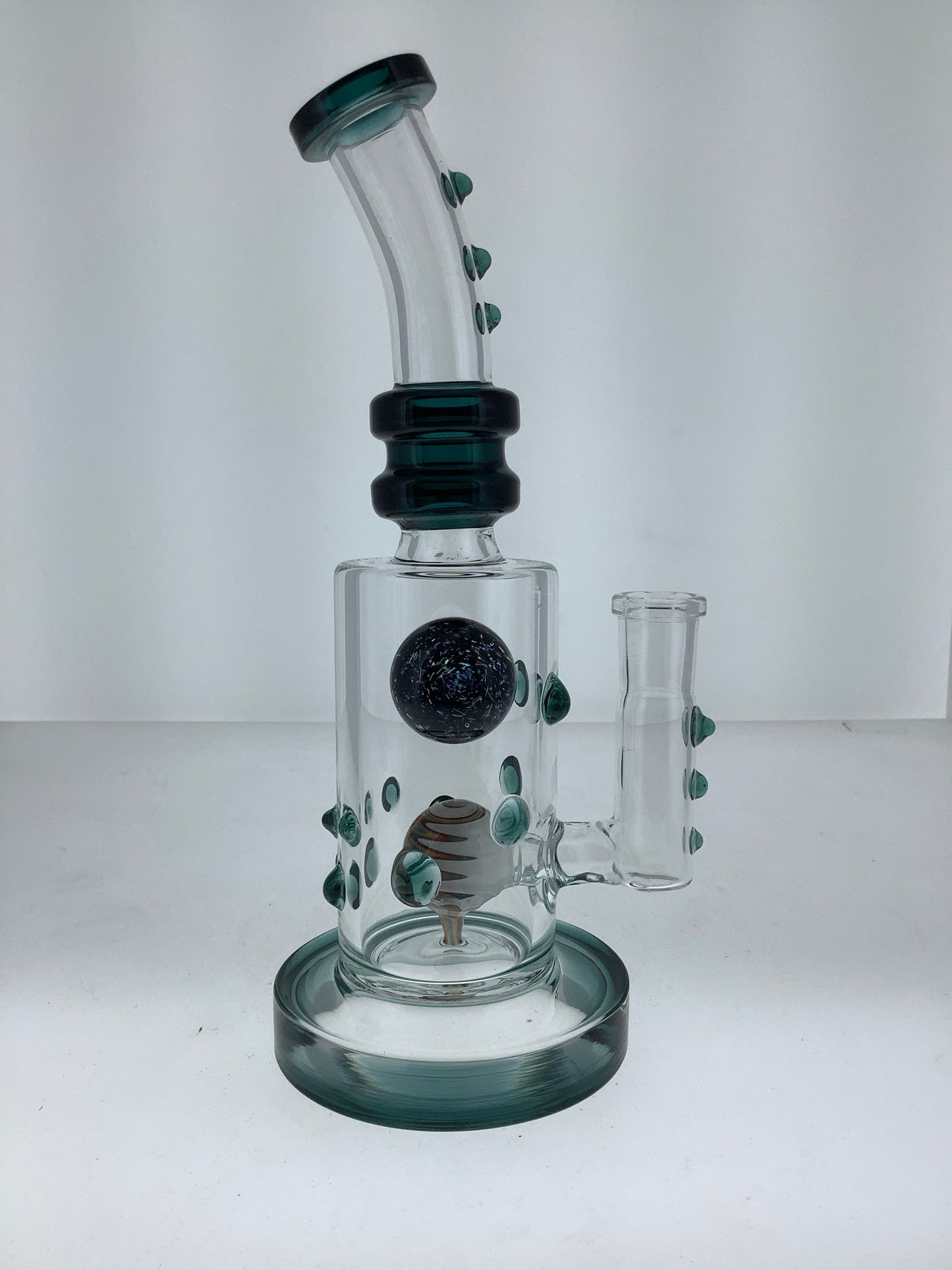 8" Bent Neck Rig w/ Dicro Marble & Wig Wag