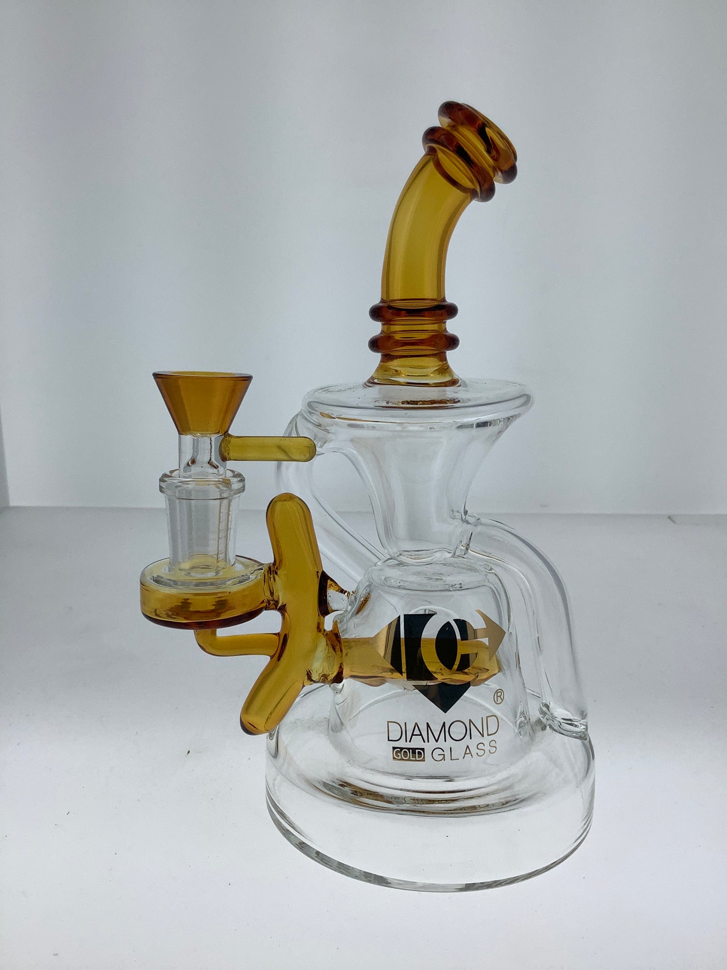 Diamond Glass Rig w/ Color Stem Line Perc