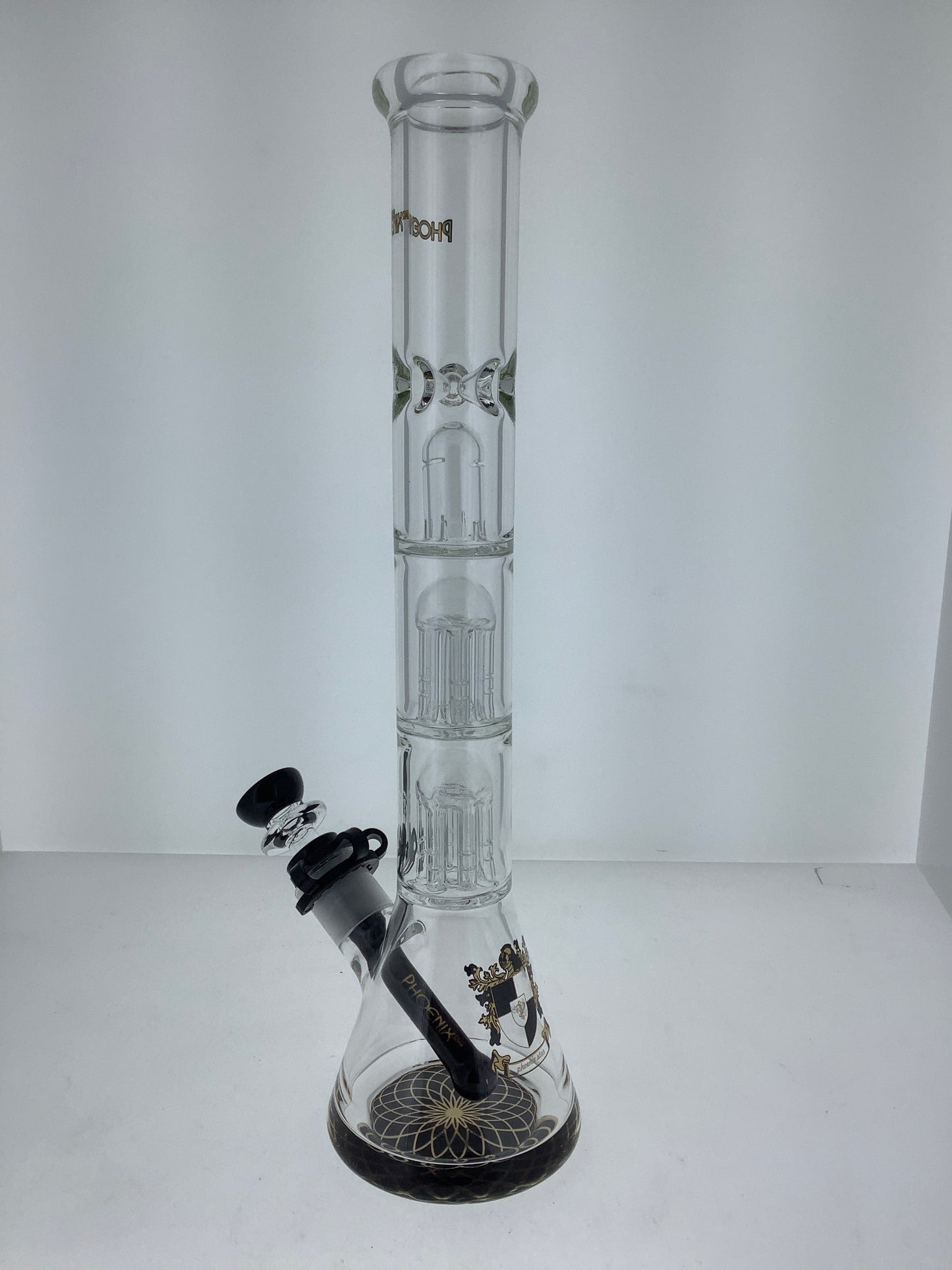 Phoenix 13" Beaker w/ Tree Arm Perc & Splash Guard