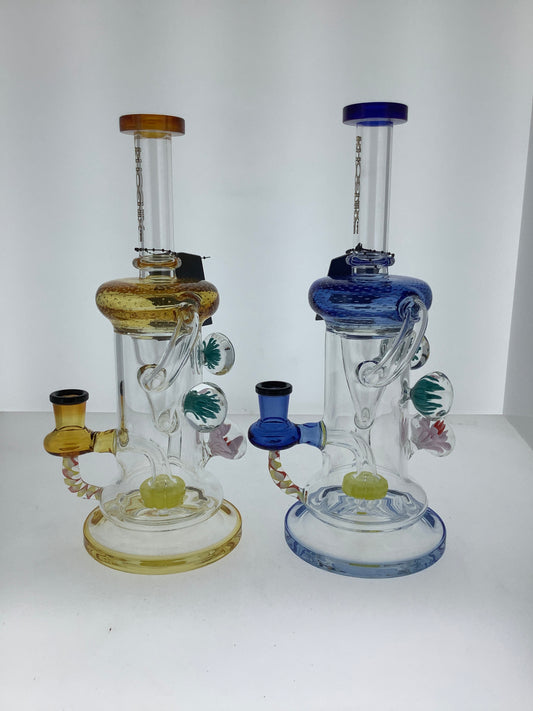 Phoenix 10" Bubble Trap Rig w/ Triple Marble