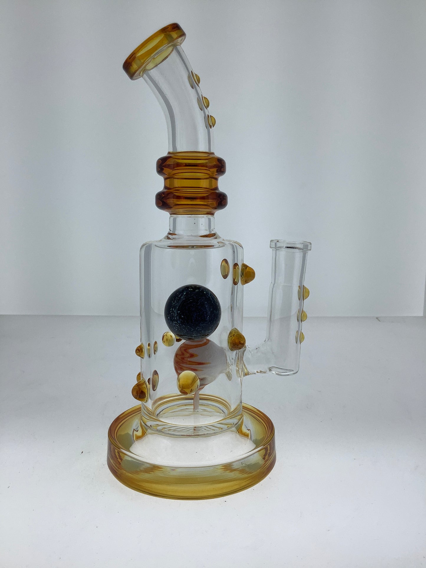 8" Bent Neck Rig w/ Dicro Marble & Wig Wag