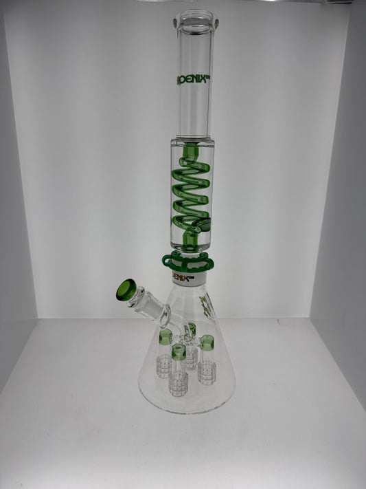 Phoenix 18" Glycerin Beaker w/ Quad Showerhead Perc