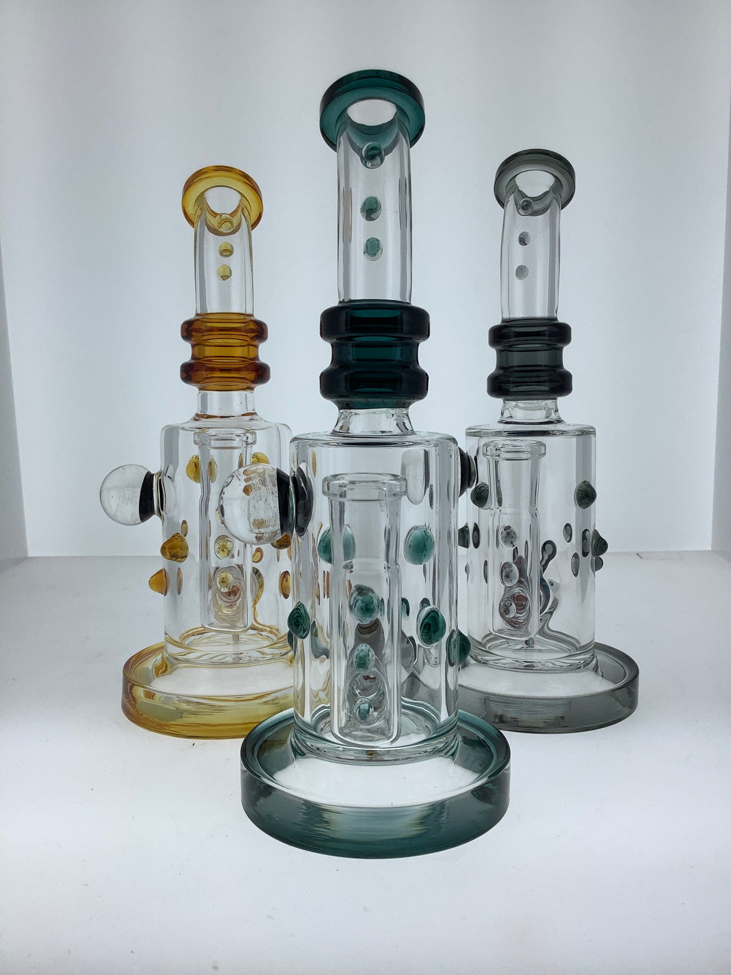 8" Bent Neck Rig w/ Dicro Marble & Wig Wag