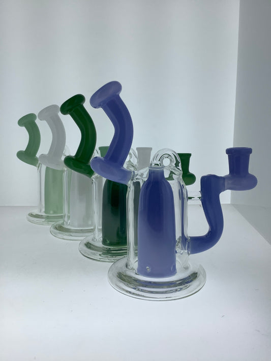6" Mini Recycler Rig w/ Color Accents