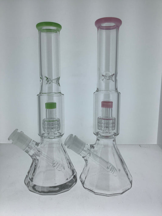 13" Diamond Base Beaker w/ Color Perc