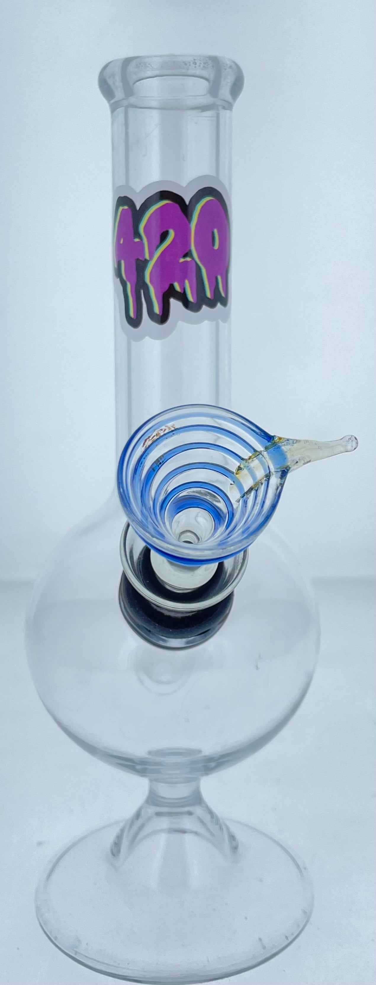 7" Graphic Bubble Beaker on Pedestal