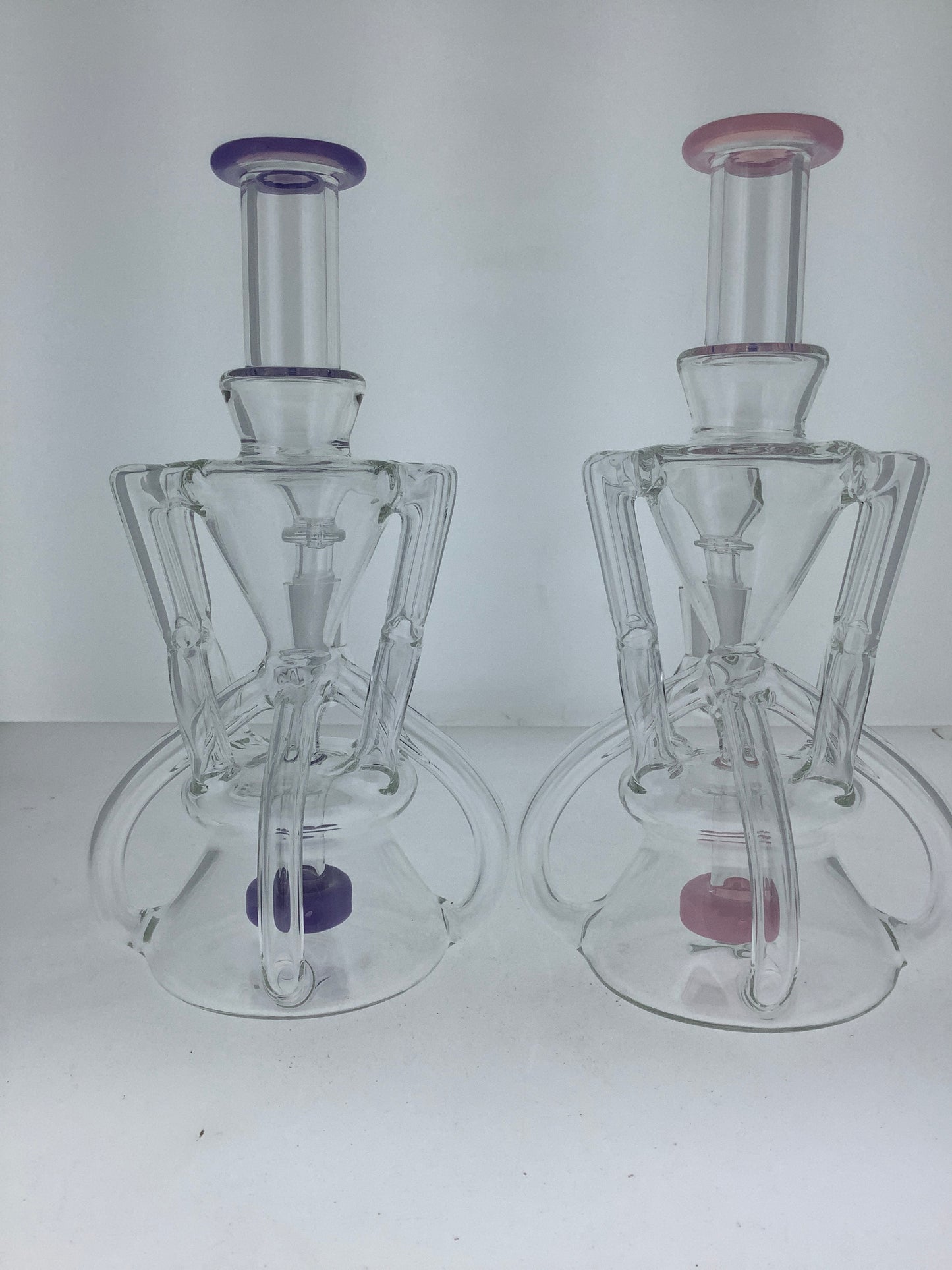 8" Double Uptake Recycler w/ Showerhead Perc & Pass Through