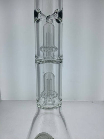 18" Double Perc Beaker w/ Color