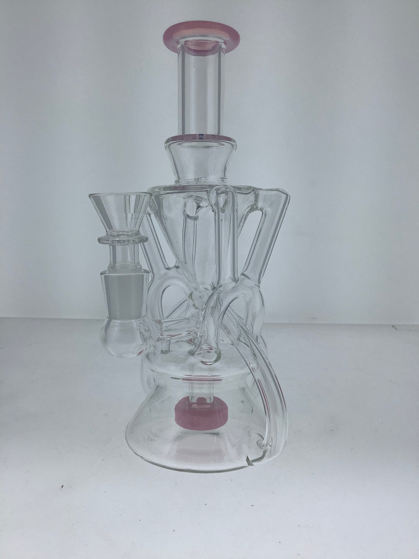 8" Double Uptake Recycler w/ Showerhead Perc & Pass Through