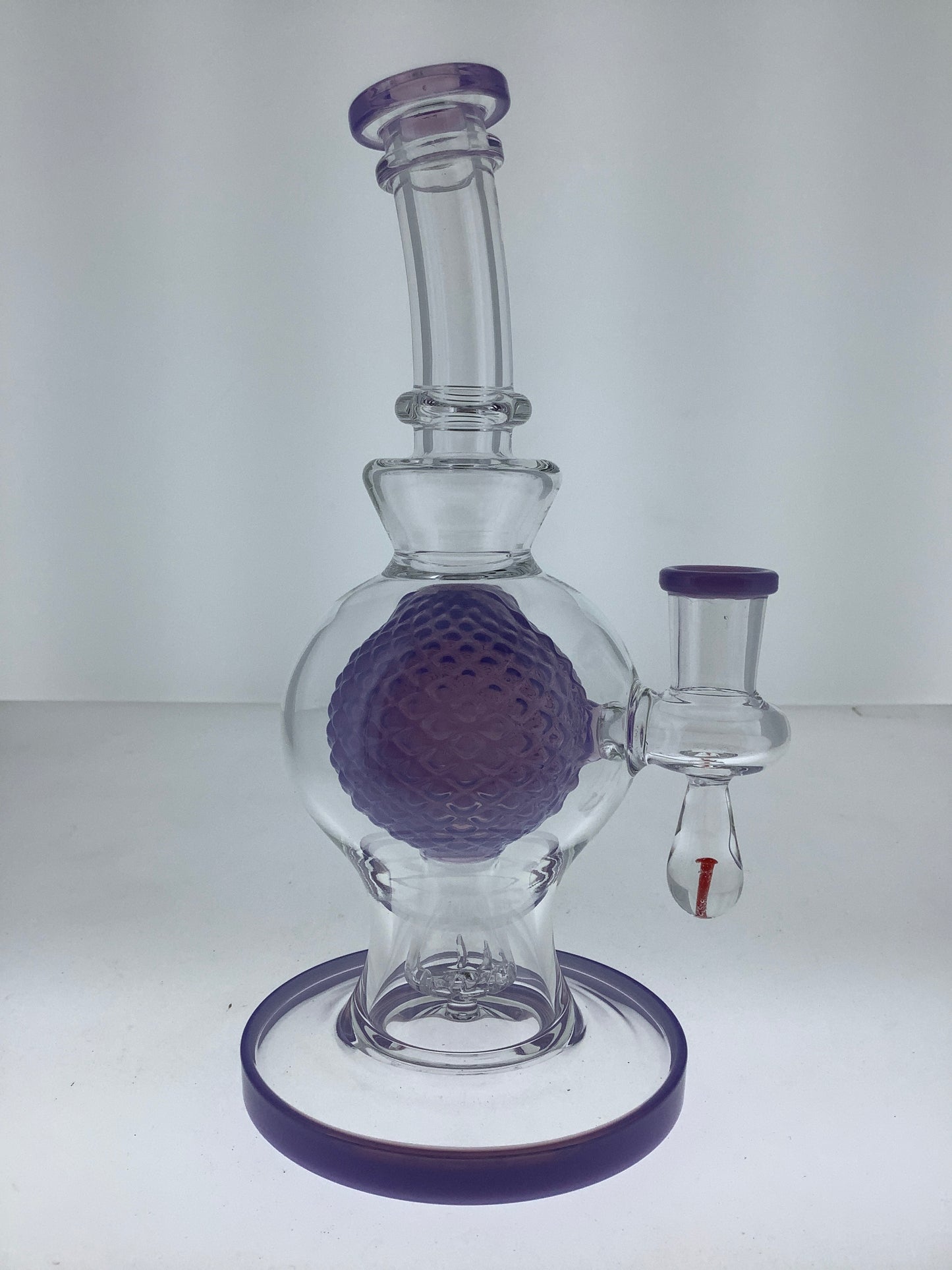 8" Rig w/ Color Suspended Ball & Showerhead Perc