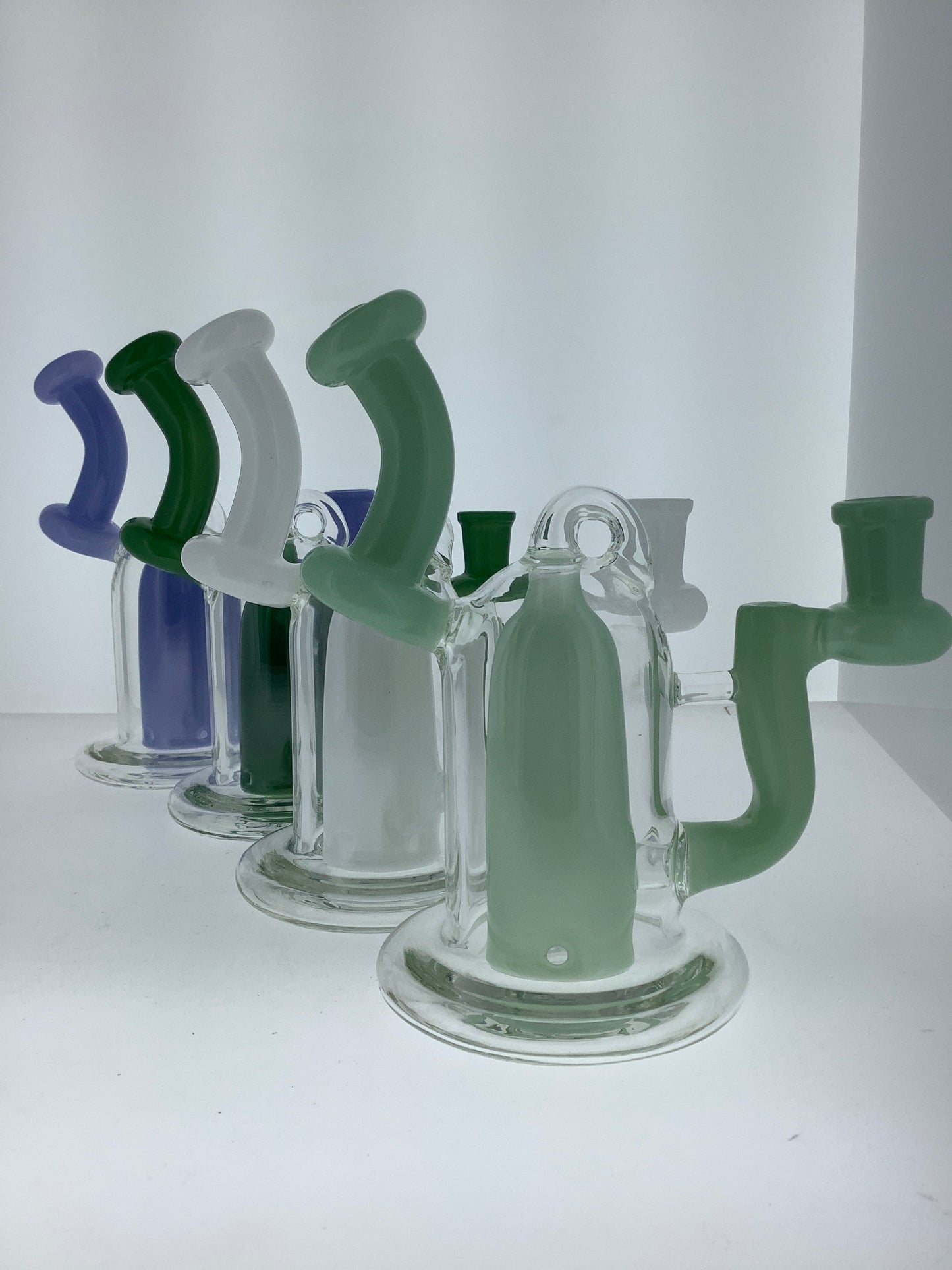 6" Mini Recycler Rig w/ Color Accents