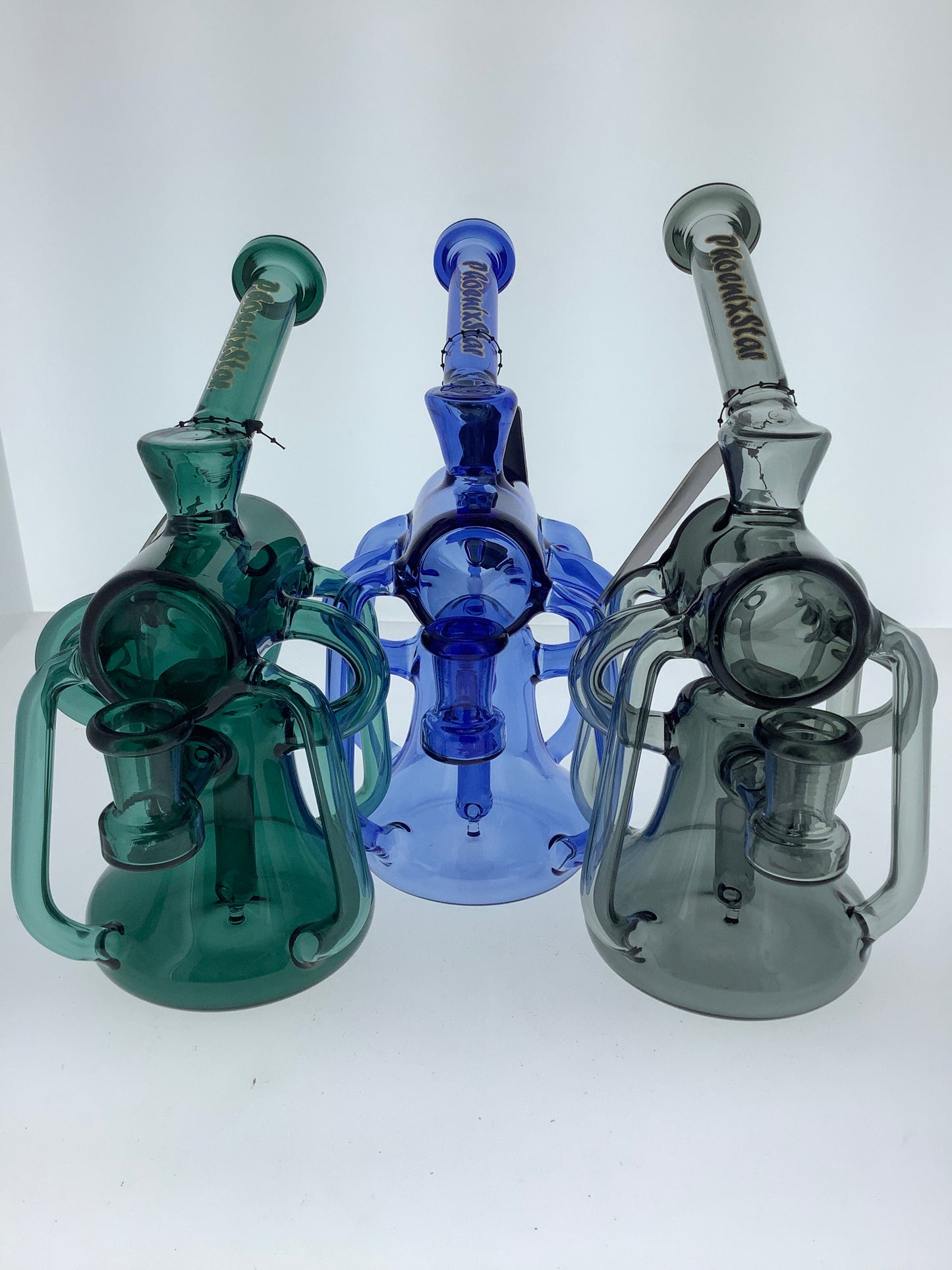 Phoenix 8" Full Color Recycler Rig w/ Dual Uptake