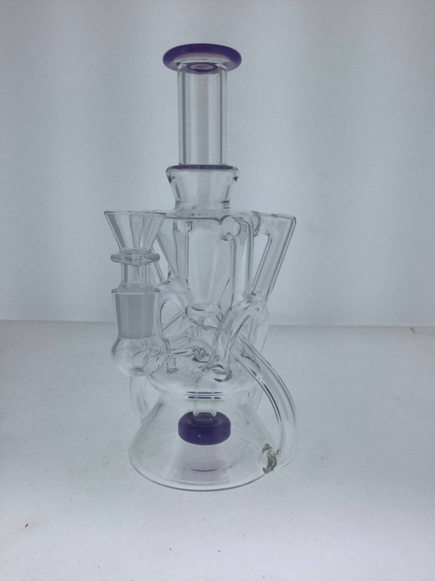 8" Double Uptake Recycler w/ Showerhead Perc & Pass Through