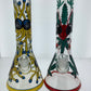 14" Painted Flower Beaker w/ Ice Catch