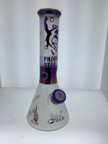 13" Phoenix Themed Electroplated Beaker